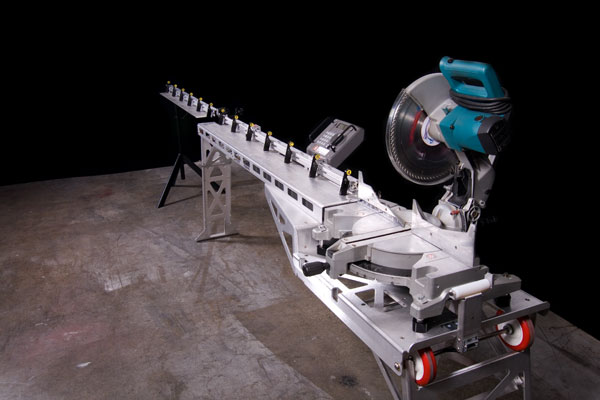 Miter saw clearance measuring system